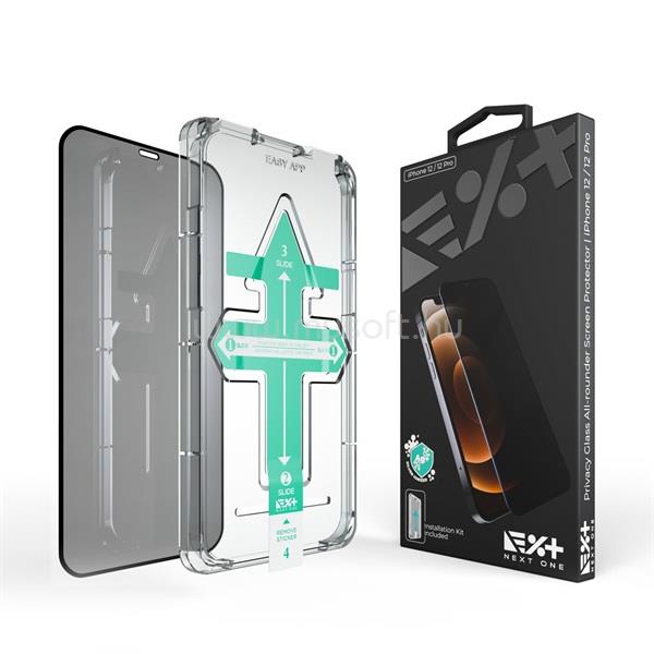 NEXTONE IPH-6.1-PRV iPhone12/12 Pro All-Rounder Privacy kijezővédő üvegfólia