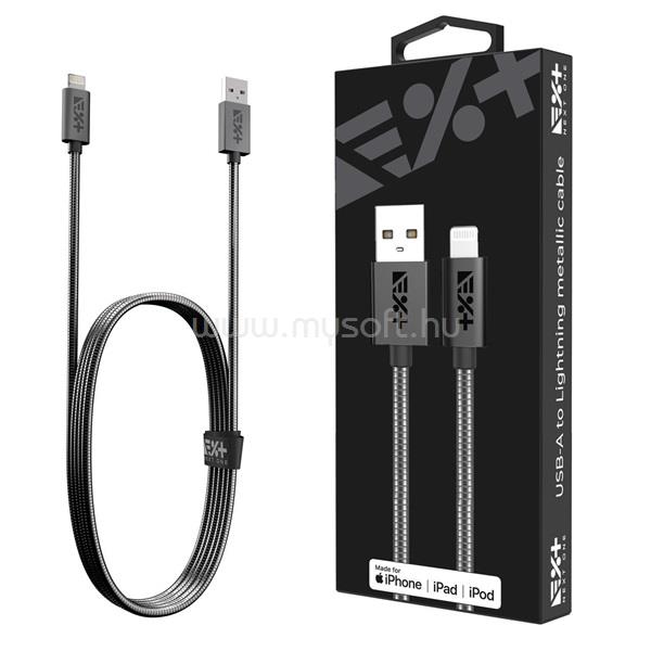 NEXTONE LGHT-USBA-MET-SG 1m USB A-Lightning metál kábel