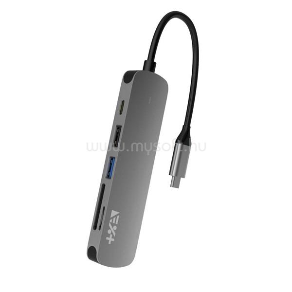 NEXTONE PD-ESS-HUB USB-C Essentials többportos szürke adapter