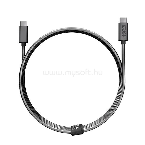 NEXTONE USBCX2-MET-SG 1,2m Type-C metál asztroszürke adat- és töltőkábel