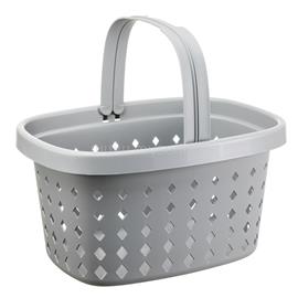 NHG IRIS Seoul bevásárló kosár fogóval, szürke NHG_60450807 small