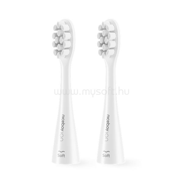 NICEBOY ION Sonic replacement brush head 2 pcs Soft, white