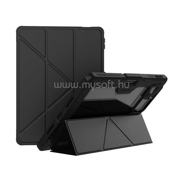 NILLKIN Xiaomi Pad 8 Pro / Pad 8 BUMPER LEATHER műanyag telefonvédő aktív FLIP, ceruza tartó, FEKETE
