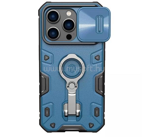 NILLKIN iPhone 14 Pro NILLKIN CAMSHIELD ARMOR PRO defender szilikon telefonvédő ütésállóság, tartógyűrű, SÖTÉTKÉK