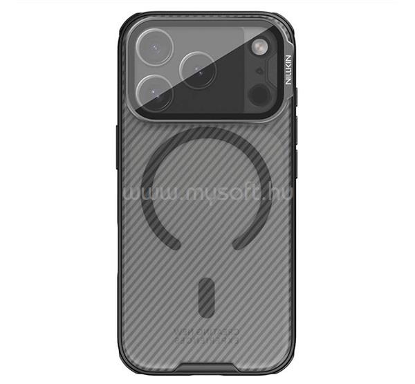 NILLKIN iPhone 18 Pro / 17 Pro NILLKIN CAMSHIELD PRO MAGNETIC műanyag telefonvédő ütésállóság, csíkos, ÁTLÁTSZÓ/FEKETE
