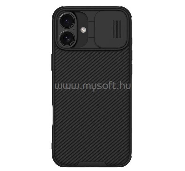 NILLKIN iPhone 16 CAMSHIELD PRO MAGNETIC műanyag telefonvédő ütésállóság, csíkos, FEKETE