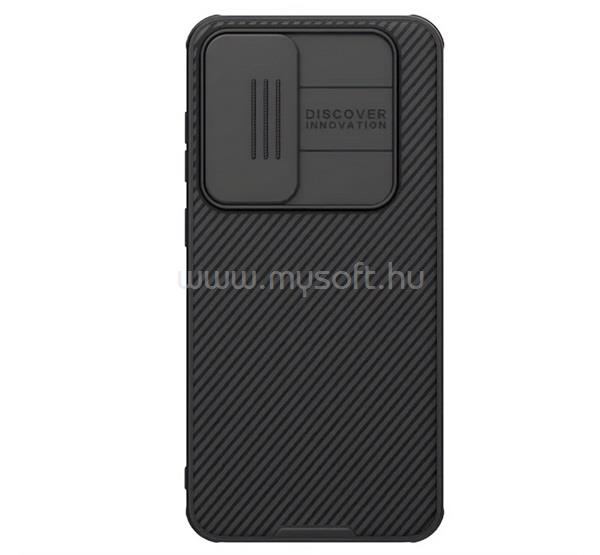 NILLKIN Samsung S24 FE CAMSHIELD PRO MAGNETIC műanyag telefonvédő ütésállóság, csíkos, FEKETE