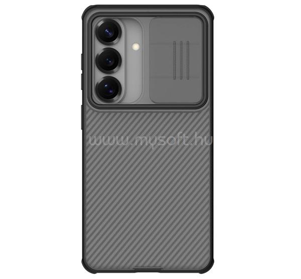 NILLKIN Samsung S26 NILLKIN CAMSHIELD PRO műanyag telefonvédő ütésállóság, csíkos, ÁTLÁTSZÓ/FEKETE