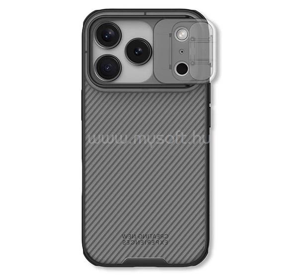 NILLKIN iPhone 18 Pro Max / 17 Pro Max NILLKIN CAMSHIELD PRO szilikon telefonvédő ütésállóság, csíkos, ÁTLÁTSZÓ/FEKETE