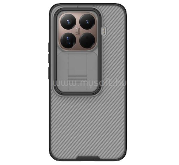 NILLKIN Xiaomi 15T Pro NILLKIN CAMSHIELD PRO szilikon telefonvédő ütésállóság, csíkos, ÁTLÁTSZÓ/FEKETE