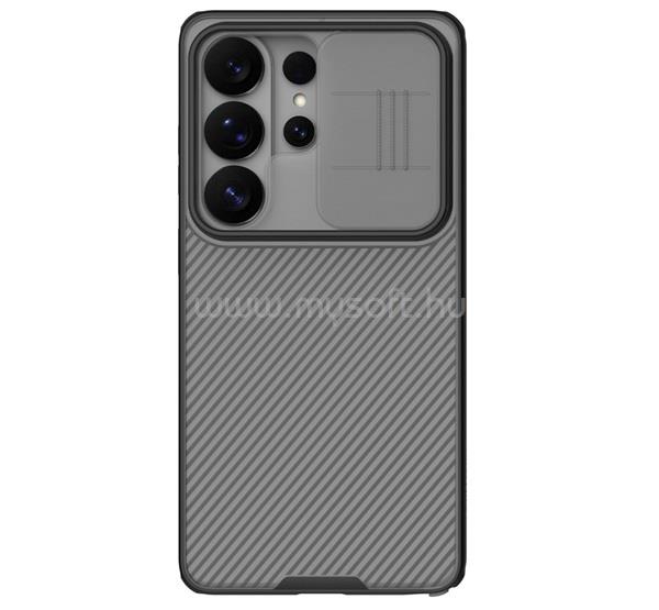 NILLKIN Samsung S26 Ultra NILLKIN CAMSHIELD PRO szilikon telefonvédő ütésállóság, csíkos, ÁTLÁTSZÓ/FEKETE