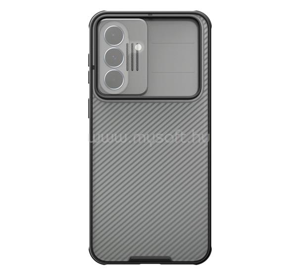 NILLKIN Samsung A37 5G NILLKIN CAMSHIELD PRO szilikon telefonvédő ütésállóság, csíkos, ÁTLÁTSZÓ/FEKETE
