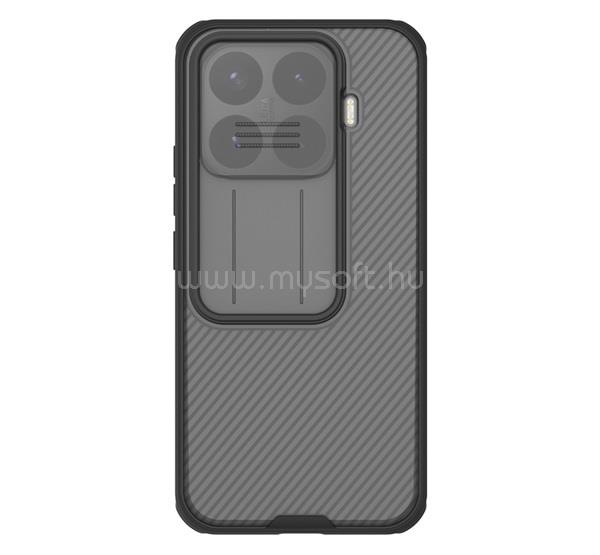 NILLKIN Xiaomi 17T NILLKIN CAMSHIELD PRO szilikon telefonvédő ütésállóság, csíkos, ÁTLÁTSZÓ/FEKETE
