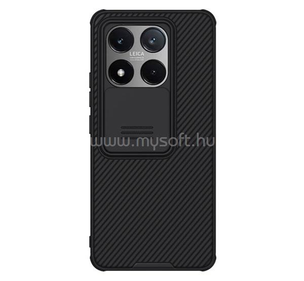 NILLKIN Xiaomi 14T NILLKIN CAMSHIELD PRO szilikon telefonvédő ütésállóság, csíkos, FEKETE