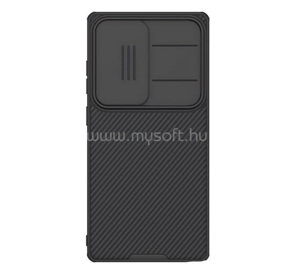NILLKIN Samsung S25 Ultra CAMSHIELD PRO szilikon telefonvédő ütésállóság, csíkos, FEKETE