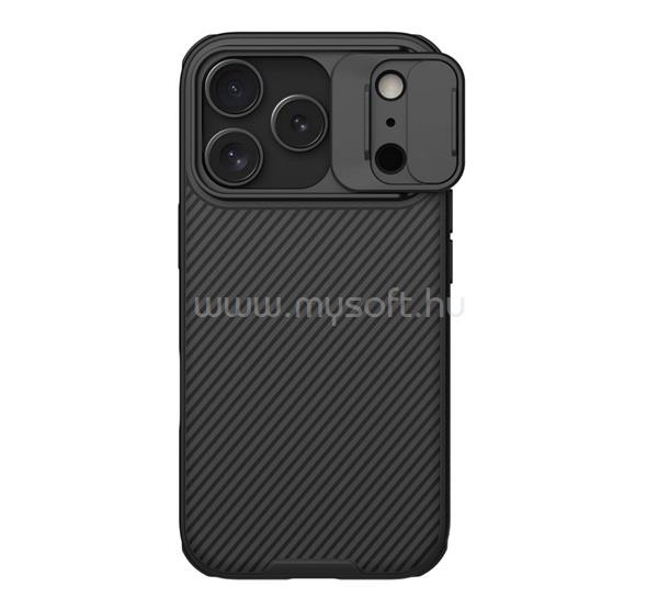 NILLKIN iPhone 17 Pro CAMSHIELD PRO szilikon telefonvédő ütésállóság, csíkos, FEKETE