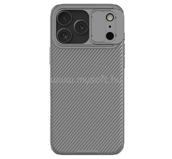 NILLKIN iPhone 18 Pro / 17 Pro NILLKIN CAMSHIELD PRO szilikon telefonvédő ütésállóság, csíkos, TITÁNSZÜRKE
