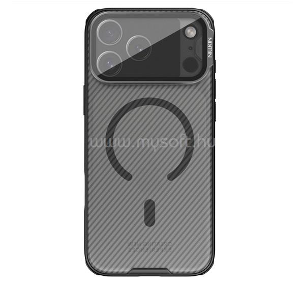 NILLKIN iPhone 18 Pro Max NILLKIN CAMSHIELD PROP MAGNETIC szilikon telefonvédő ütésállóság, csíkos, ÁTLÁTSZÓ/FEKETE