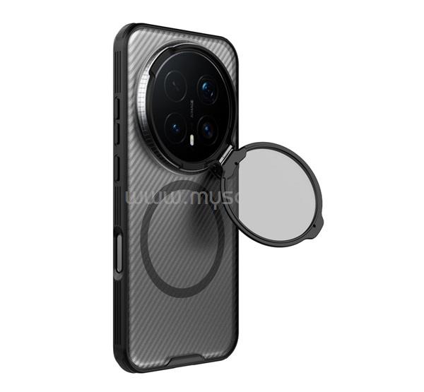 NILLKIN Honor Magic 8 Pro CAMSHIELD PROP MAGNETIC szilikon telefonvédő ütésállóság, csíkos, ÁTLÁTSZÓ/FEKETE