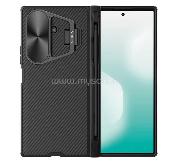 NILLKIN Samsung Z Fold7 CAMSHIELD PROP MAGNETIC szilikon telefonvédő ütésállóság, érintő ceruza, FEKETE