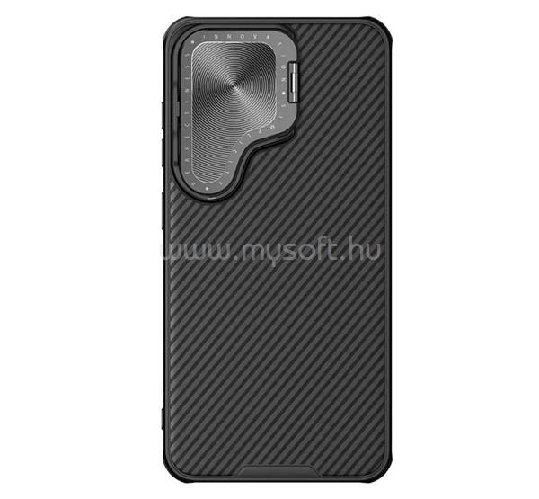 NILLKIN Samsung S24 Plus CAMSHIELD PROP szilikon telefonvédő ütésállóság, csíkos, FEKETE