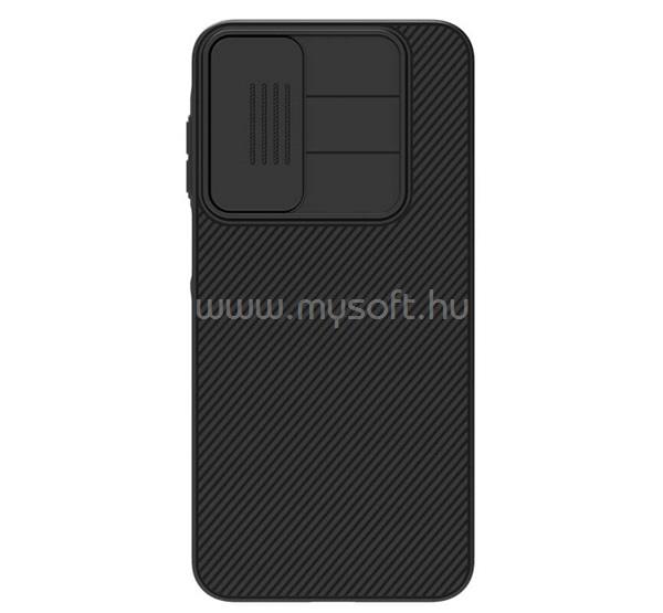 NILLKIN Samsung A16 4G / A16 5G CAMSHIELD szilikon telefonvédő ütésállóság, csíkos, FEKETE