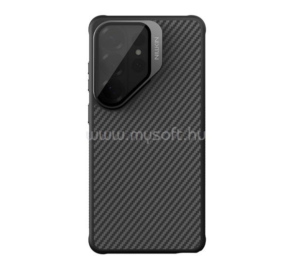 NILLKIN Samsung S26 Ultra NILLKIN CARBOPROP szilikon telefonvédő ütésállóság, karbon minta, ÁTLÁTSZÓ/FEKETE