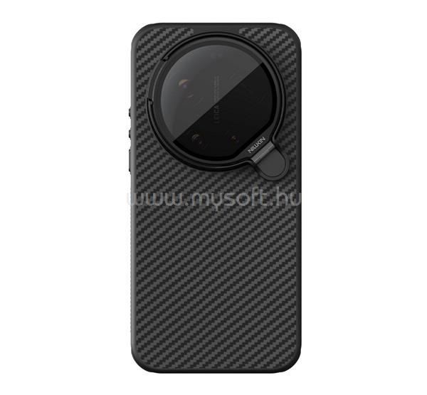 NILLKIN Xiaomi 17 Ultra NILLKIN CARBOPROP szilikon telefonvédő ütésállóság, karbon minta, FEKETE