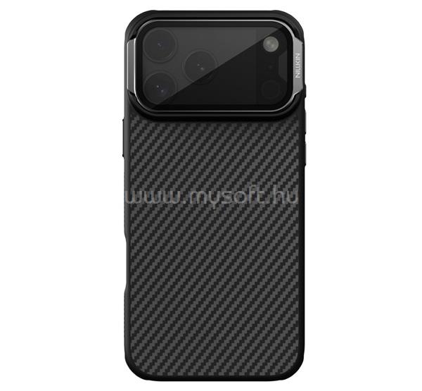 NILLKIN iPhone 18 Pro Max / 17 Pro Max NILLKIN CARBOPROP szilikon telefonvédő ütésállóság, karbon minta, FEKETE