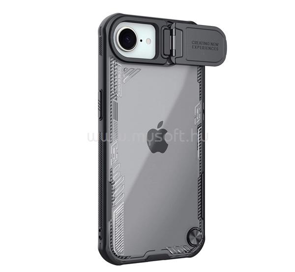 NILLKIN iPhone 17e / 16e ICEBLADE PROP szilikon telefonvédő ütésállóság, kitámasztó, FEKETE