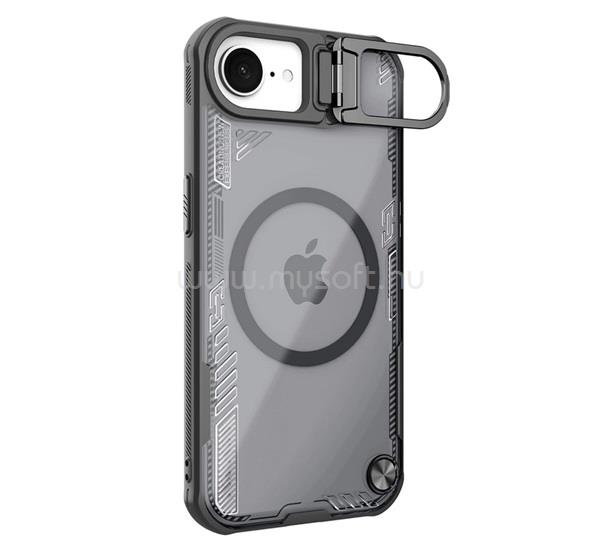 NILLKIN iPhone 17e / 16e ICEBLADE PROP szilikon telefonvédő ütésállóság, MagSafe, FEKETE