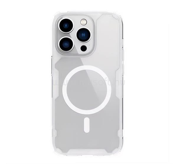 NILLKIN iPhone 15 Pro NATURE PRO MAGNETIC műanyag telefonvédő ütésállóság, MagSafe, ÁTLÁTSZÓ