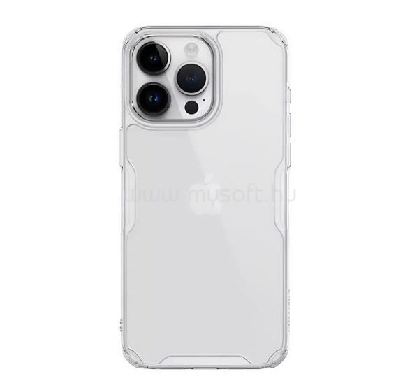 NILLKIN iPhone 15 Pro Max NATURE PRO szilikon telefonvédő ütésállóság, légpárnás sarok, ÁTLÁTSZÓ