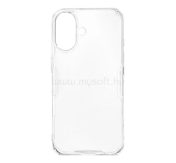 NILLKIN iPhone 16 NATURE PRO szilikon telefonvédő ütésállóság, légpárnás sarok, ÁTLÁTSZÓ
