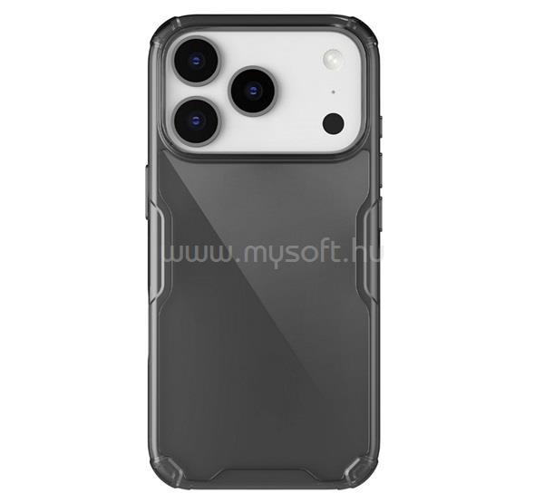 NILLKIN iPhone 18 Pro / 17 Pro NILLKIN NATURE PRO szilikon telefonvédő ütésállóság, légpárnás sarok, FEKETE