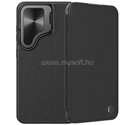 NILLKIN Samsung S24 FE QIN PRO tok álló, bőr hatású FLIP, kameravédő, FEKETE GP-163215 small