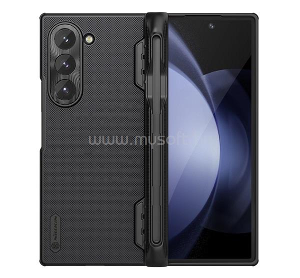 NILLKIN Samsung Z Fold6 SUPER FROSTED FOLD műanyag telefonvédő gumírozott, ceruza tartó, FEKETE