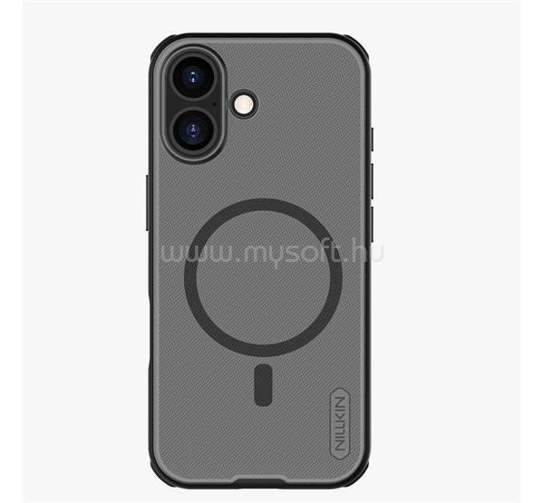 NILLKIN iPhone 17 NILLKIN SUPER FROSTED PRO MAGNETIC műanyag telefonvédő mágneses, gumírozott, ÁTLÁTSZÓ/FEKETE