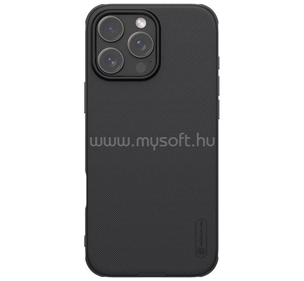 NILLKIN iPhone 16 Pro SUPER FROSTED PRO MAGNETIC műanyag telefonvédő mágneses, gumírozott, FEKETE