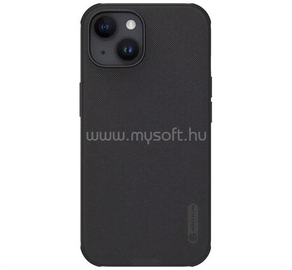 NILLKIN iPhone 15 SUPER FROSTED PRO MAGNETIC műanyag telefonvédő ütésállóság, MagSafe, FEKETE