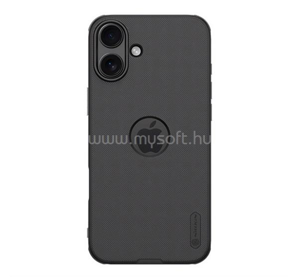 NILLKIN iPhone 16 SUPER FROSTED PRO műanyag telefonvédő ütésállóság, logó kivágás, FEKETE
