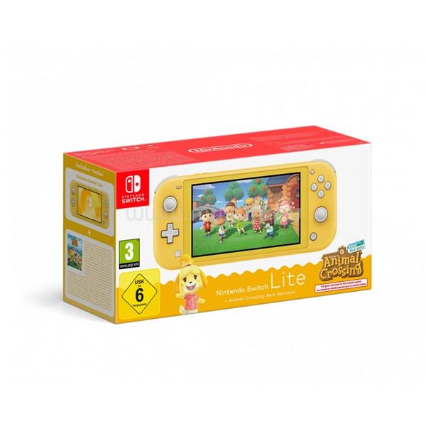 NINTENDO Switch Lite sárga játékkonzol + Animal Crossing: New Horizons játékszoftver