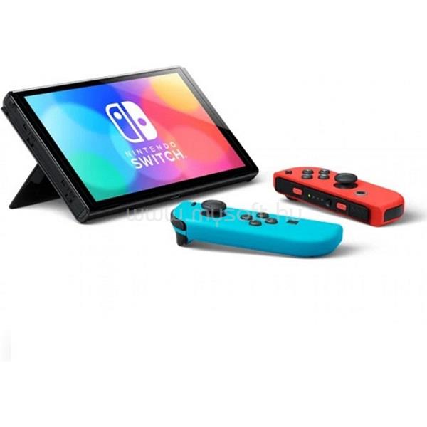 NINTENDO Switch OLED Modell Neon Red & Blue Joy-Con játékkonzol NSH007 large