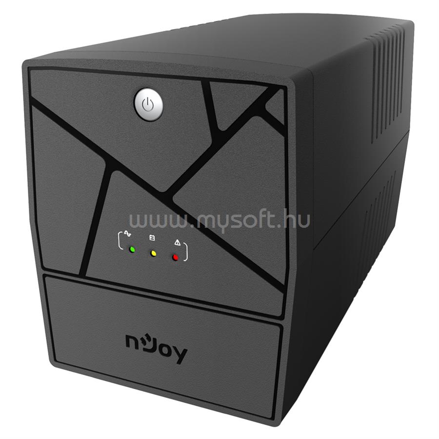 NJOY 1000VA - Keen 1000 USB Szünetmentes Tápegység (4 Schuko, line-interaktív, USB menedzsment, RJ11/45 vonalvédelem, fekete)