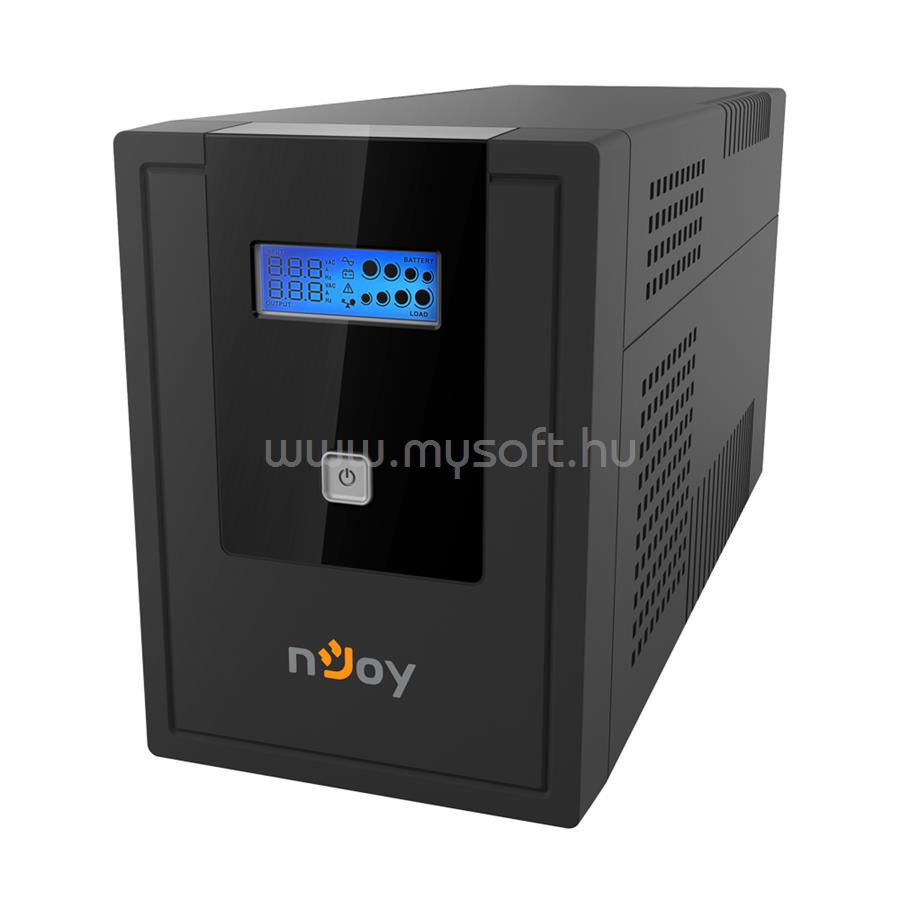 NJOY 2000VA - Cadu 2000 Szünetmentes Tápegység (4 Schuko, line-interaktív, USB menedzsment, RJ11/45 vonalvédelem(1Gb/s), fekete)