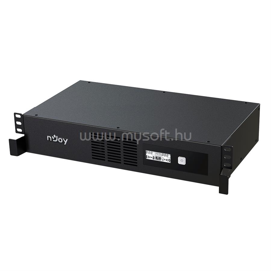 NJOY 800VA - Code 800 Szünetmentes Tápegység (4 IEC C13, line-interaktív, USB menedzsment, szoftver, LCD kijelző, 2U rack)