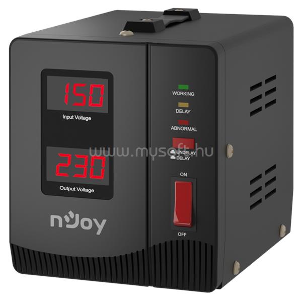 NJOY Toroid Transzformátor 1000VA - Alvis 1000 AVR (Kimenet: 1x Shucko, LCD kijelző, indítás késleltetés)