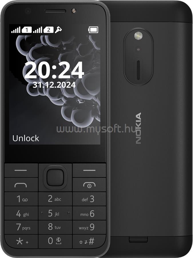 NOKIA 230 2024 Dual-SIM mobiltelefon (fekete)