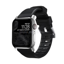 NOMAD Rugged Strap with Connectoor Silver for Apple Watch 42/44/45/49mm Black NM1A41SN00 small