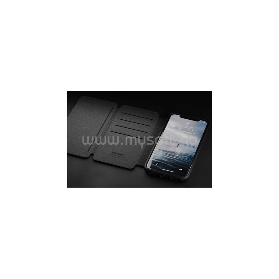 NOMAD Tri-Folio Leath Rustic Brown (iPhone XS)
